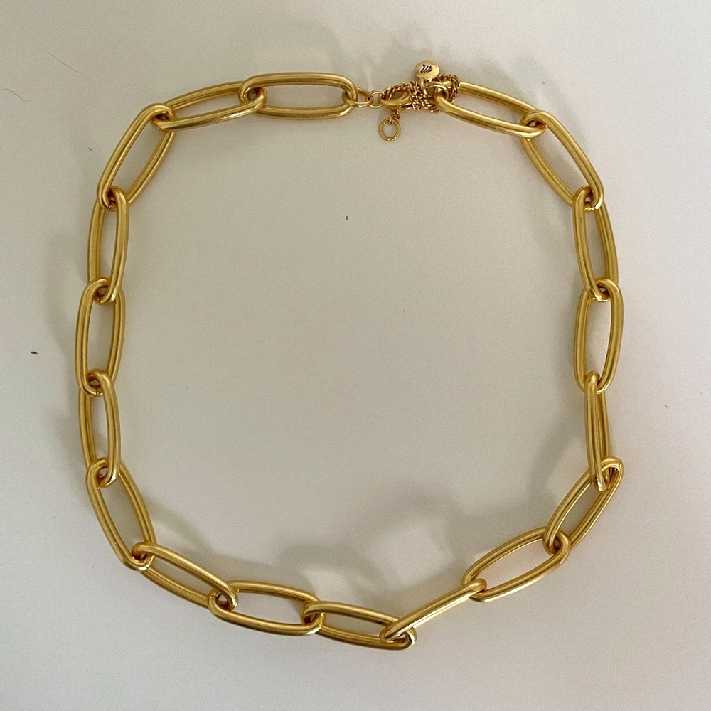 Madewell Paperclip Chain Necklace - Vintage Gold